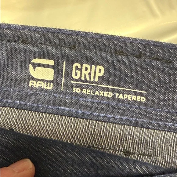 G-Star‎ Men’s Grip 3D Relaxed Tapered Jeans Dark Wash Size 40x34 - Picture 8 of 8